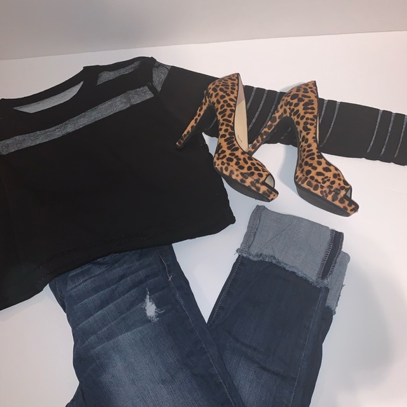 Jessica Simpson-Spotty Leopard Heels Size 8.5M - Picture 4 of 8